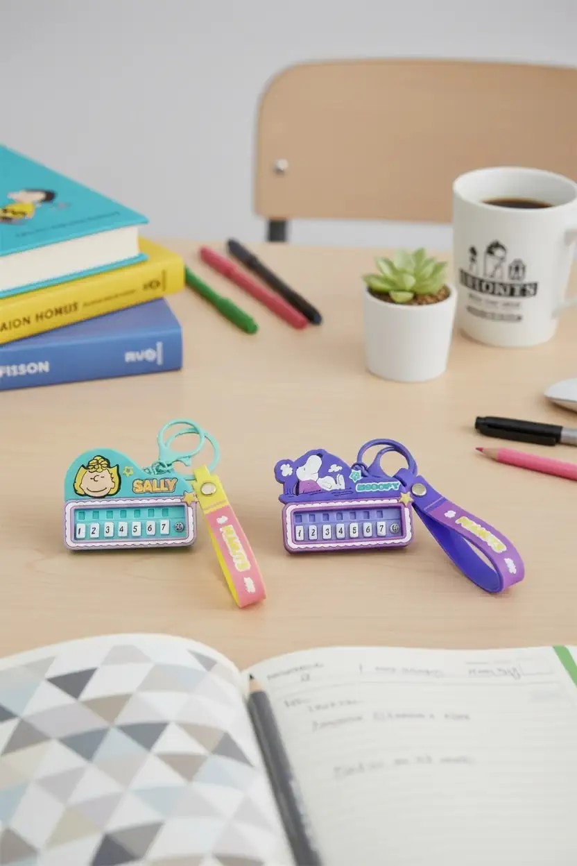 Snoopy Lisanslı Mini Piyano Figürlü Anahtarlık