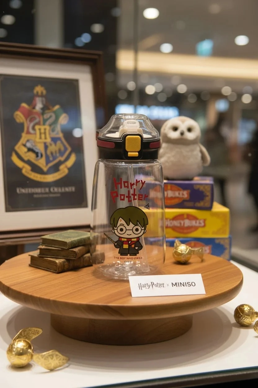 Harry Potter Lisanslı Otomatik Kapaklı Tritan Suluk (580ml)