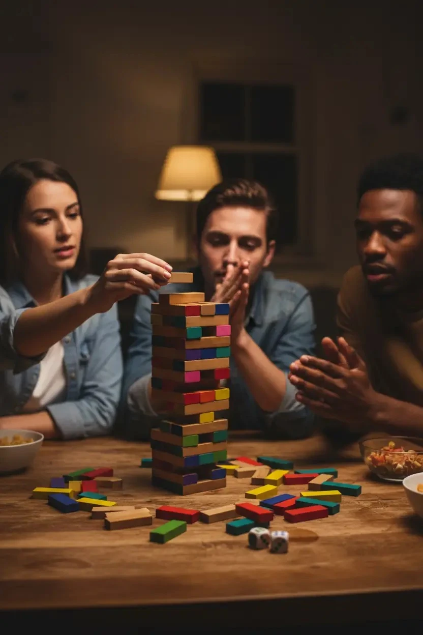 Miniso Lisanslı Ahşap Denge Kule Oyunu 48 Parça – Eğlenceli Strateji Ve Aile Oyunu