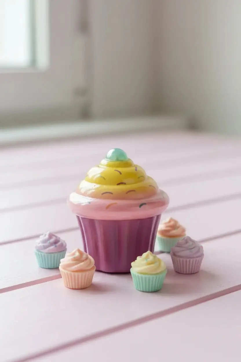 Tusi Squishy Cup Kek Sıkılabilir Oyuncak – Renkli ve Stres Giderici