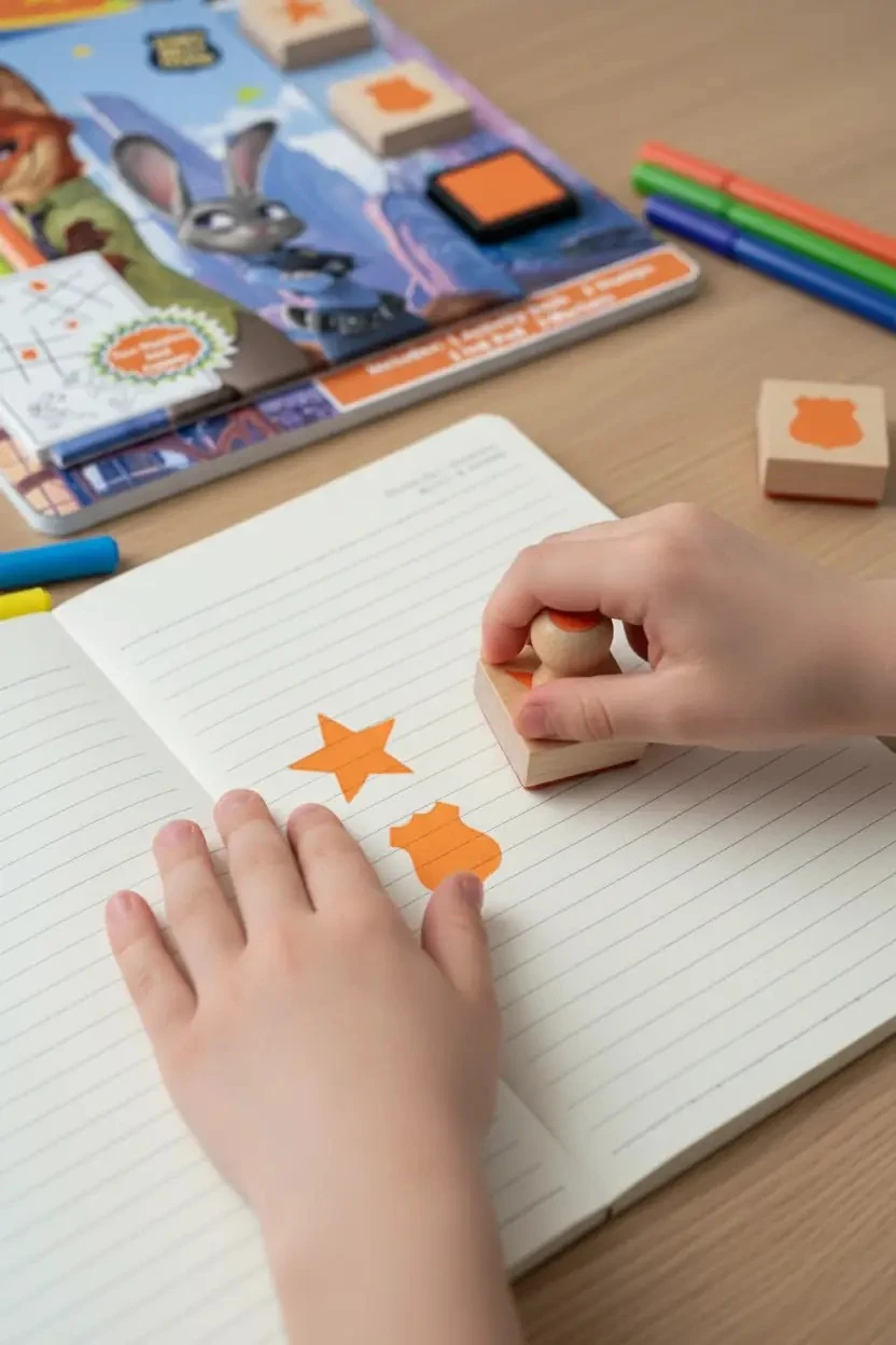 Disney Zootropolis Lisanslı Damga Çizim Seti – Aktivite Kitabı & Karakterli