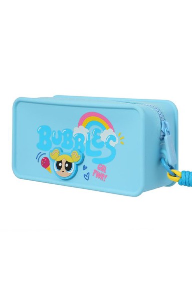 Powerpuff Girls Lisanslı Silikon Kozmetik Çantası - Bubbles