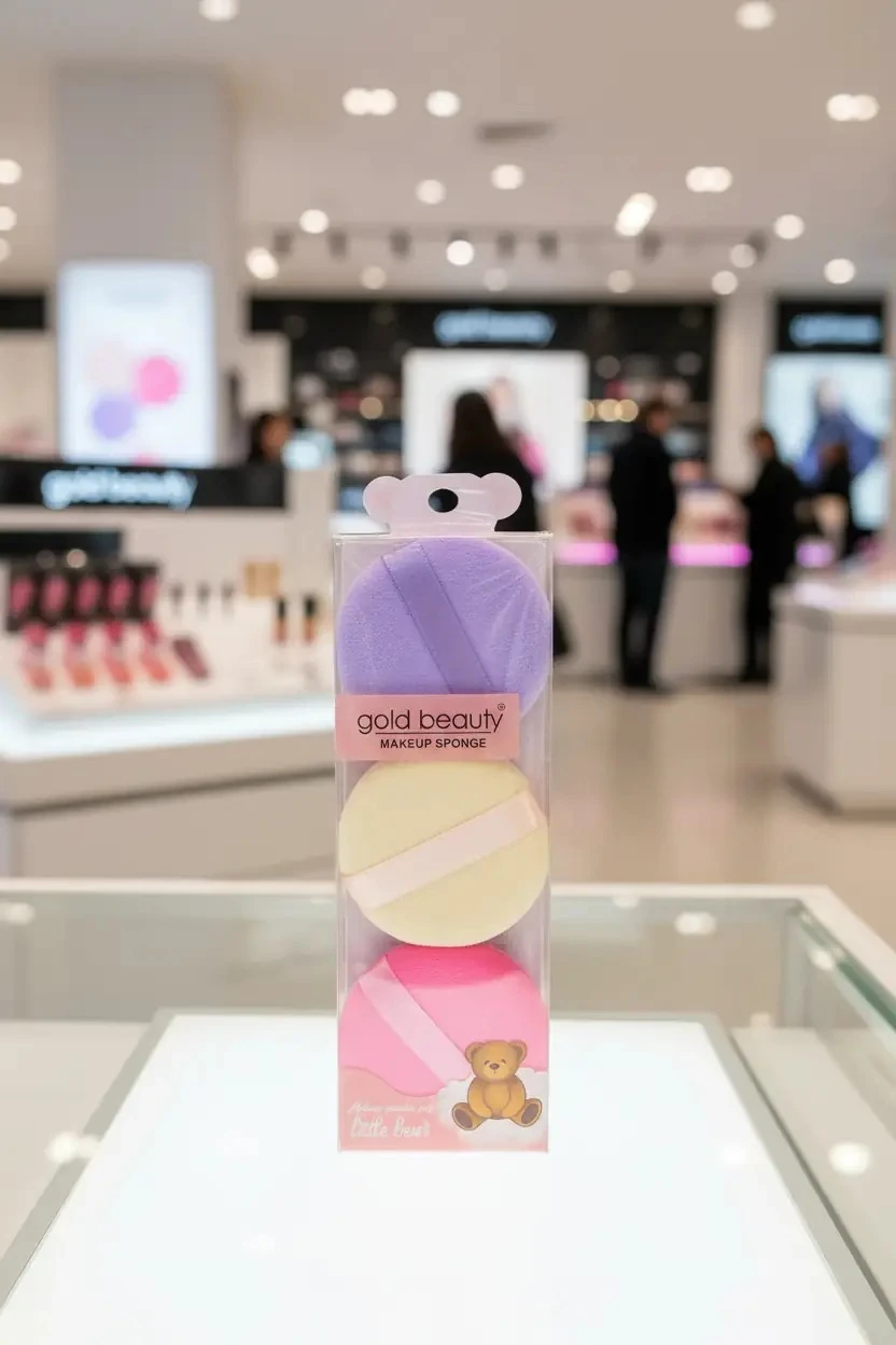 3'lü Yuvarlak Makyaj Pudra Süngeri