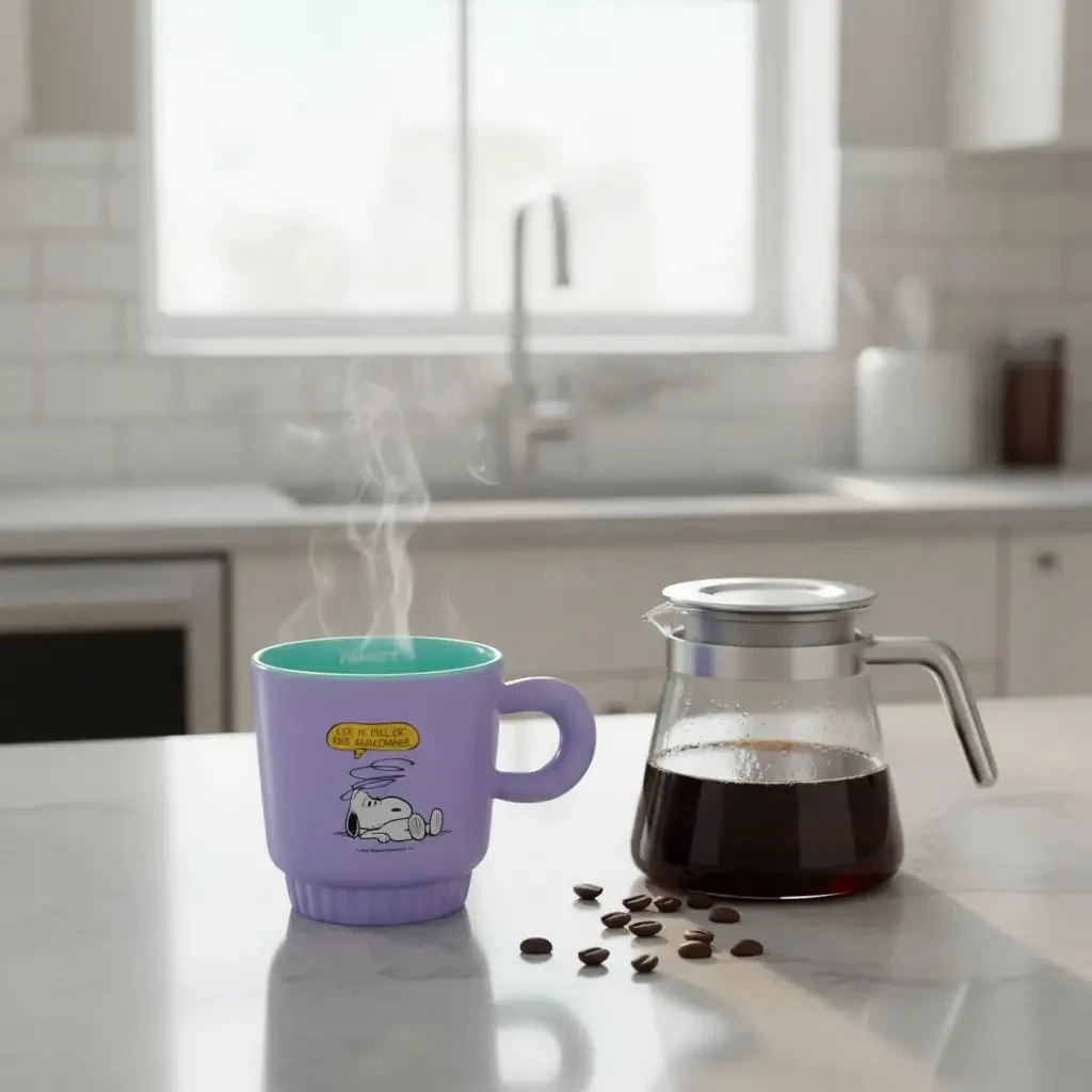 Snoopy Lisanslı Vintage Serisi Seramik Kupa 340 ml