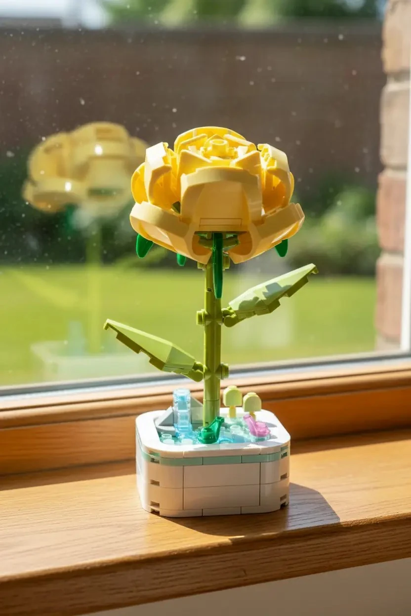 Sarı Gül Mini Çiçek Oyun Bloğu