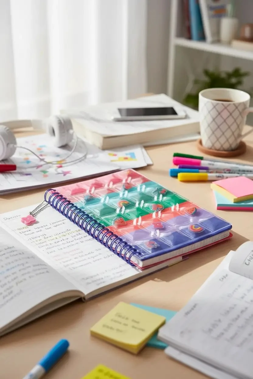 Miniso Lisanslı Yaz Renkleri Serisi Hava Dolgulu Telli Defter 80 Yaprak Canlı Desenli A5