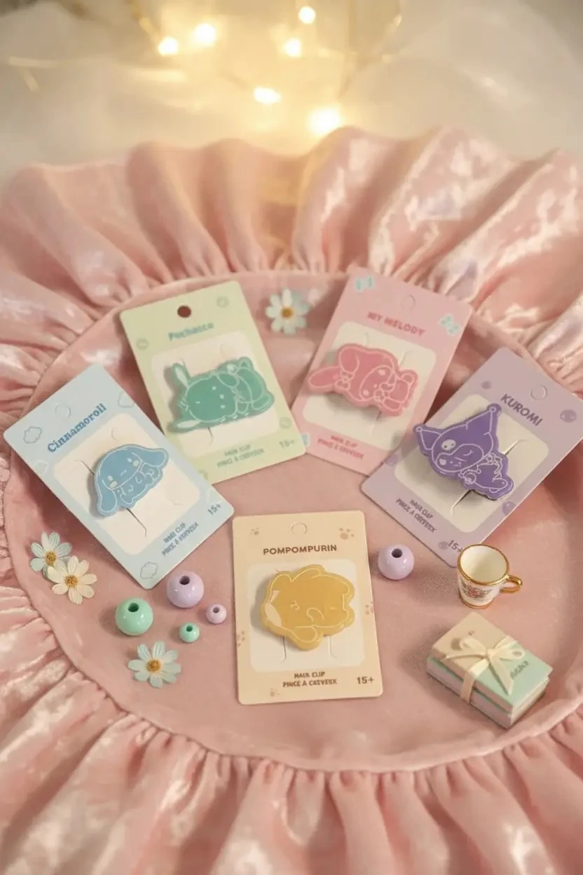 Hello Kitty Lisanslı Kabuklu Saç Tokası – Özel Formlu & Hafif Tasarım