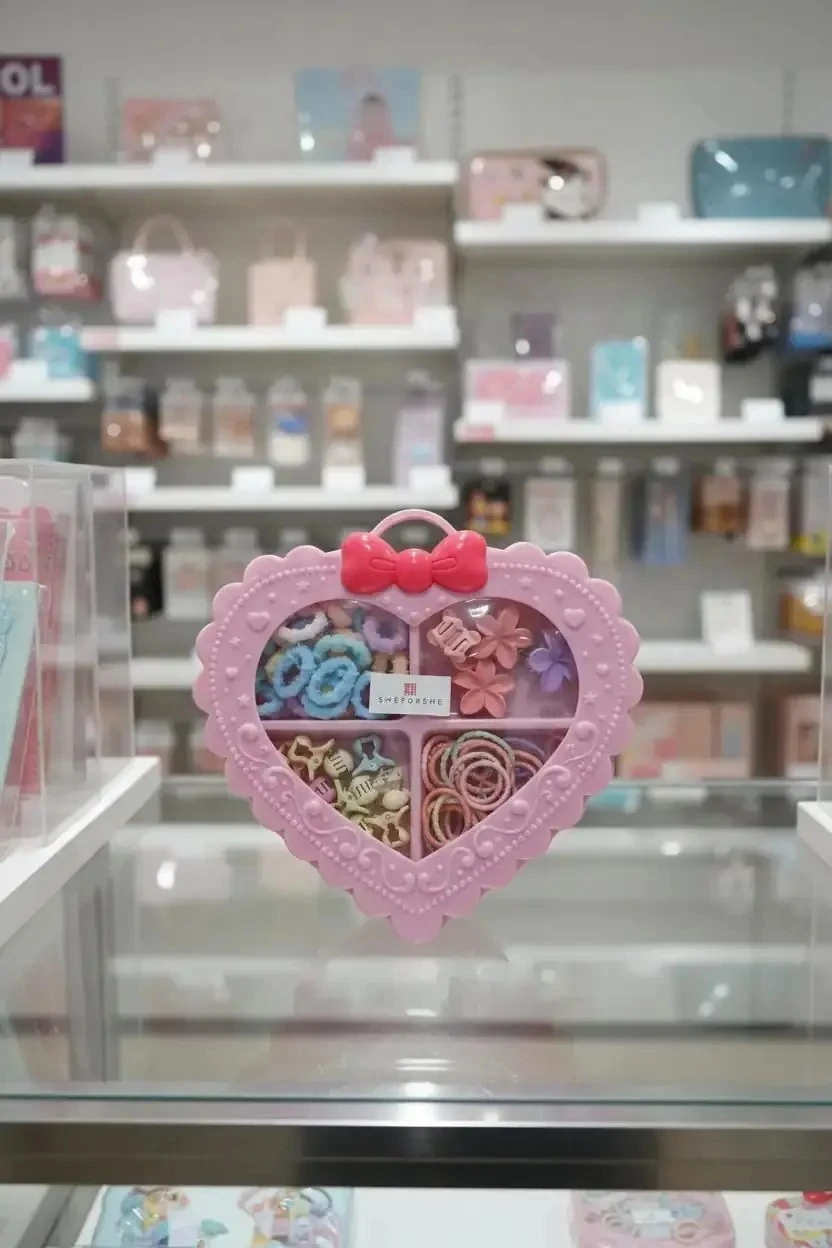 Kalpli Kutulu Çocuk Karışık Toka – Şık Ve Düzenli Saç Aksesuarı