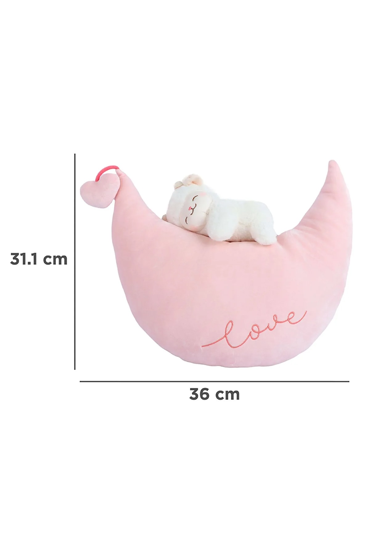 Kuzu Baa Serisi Beyaz Peluş Oyuncak - Uykucu - 36X31,1 Cm (Outlet)