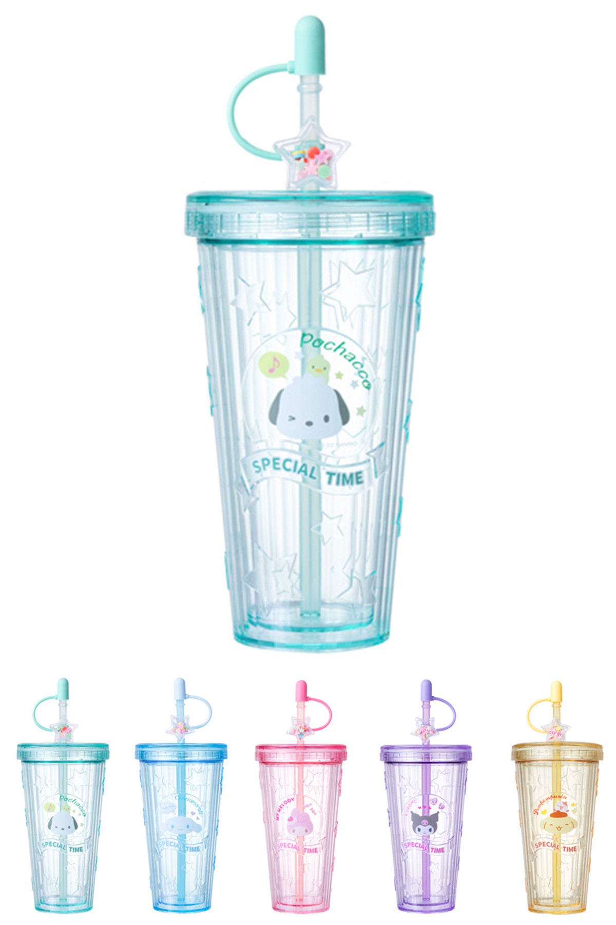 Sanrio Lisanslı Yaz Yıldızı Serisi Pipetli Bardak (420ml)