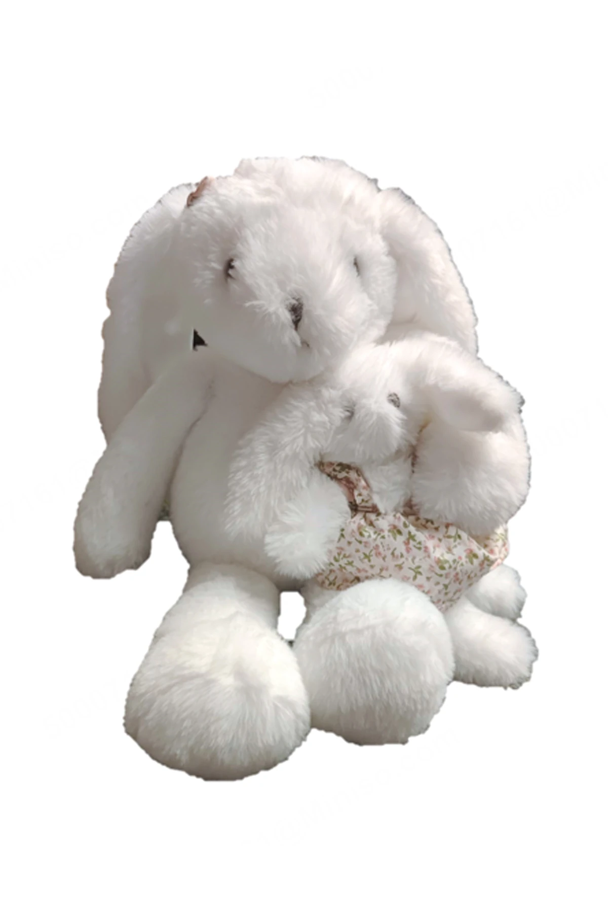 40 Cm Ebeveyn-Çocuk Tavşan Peluş Oyuncak (Beyaz)