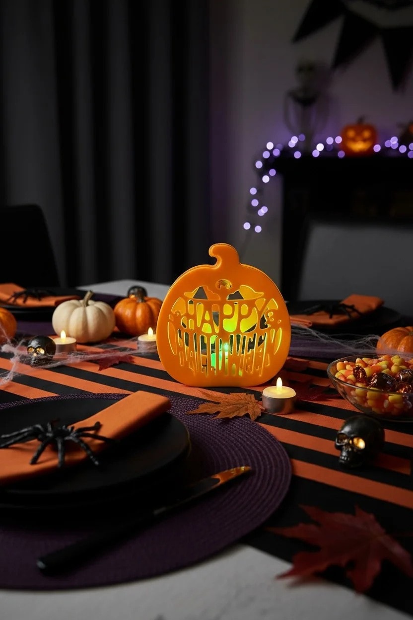 Halloween Masaüstü Işıklı Balkabağı