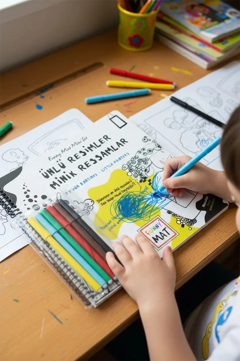 Akademi Çocuk Mini Funny Mat Ünlü Resimler – 6 Kalemli Minik Ressamlar Seti