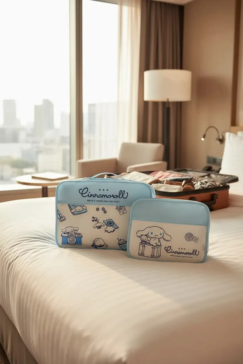 Sanrio Lisanslı Seyahat Çantası (2 Adet) - Cinnamoroll