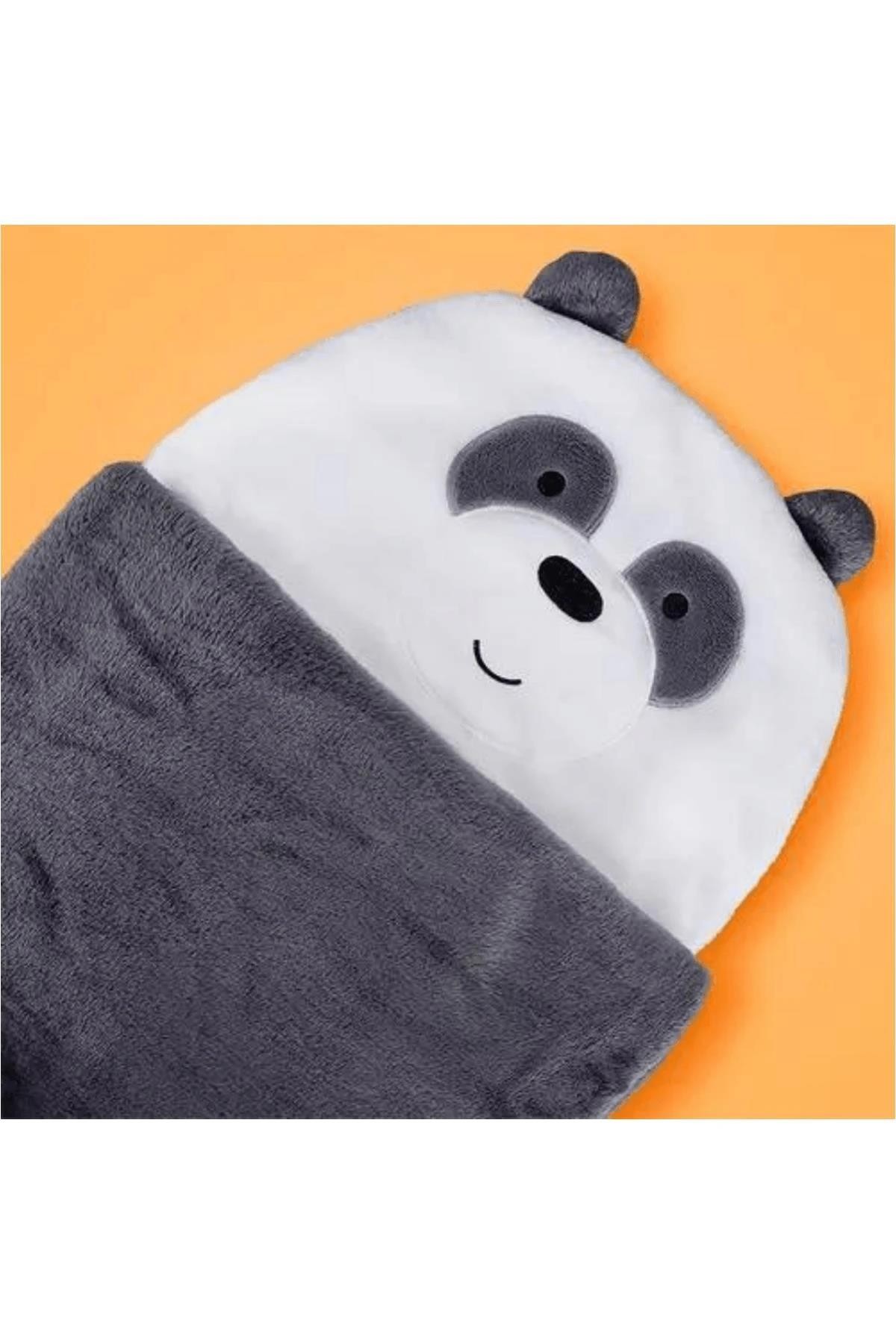 We Bare Bears Lisanslı Katlanabilir Battaniye - Panda