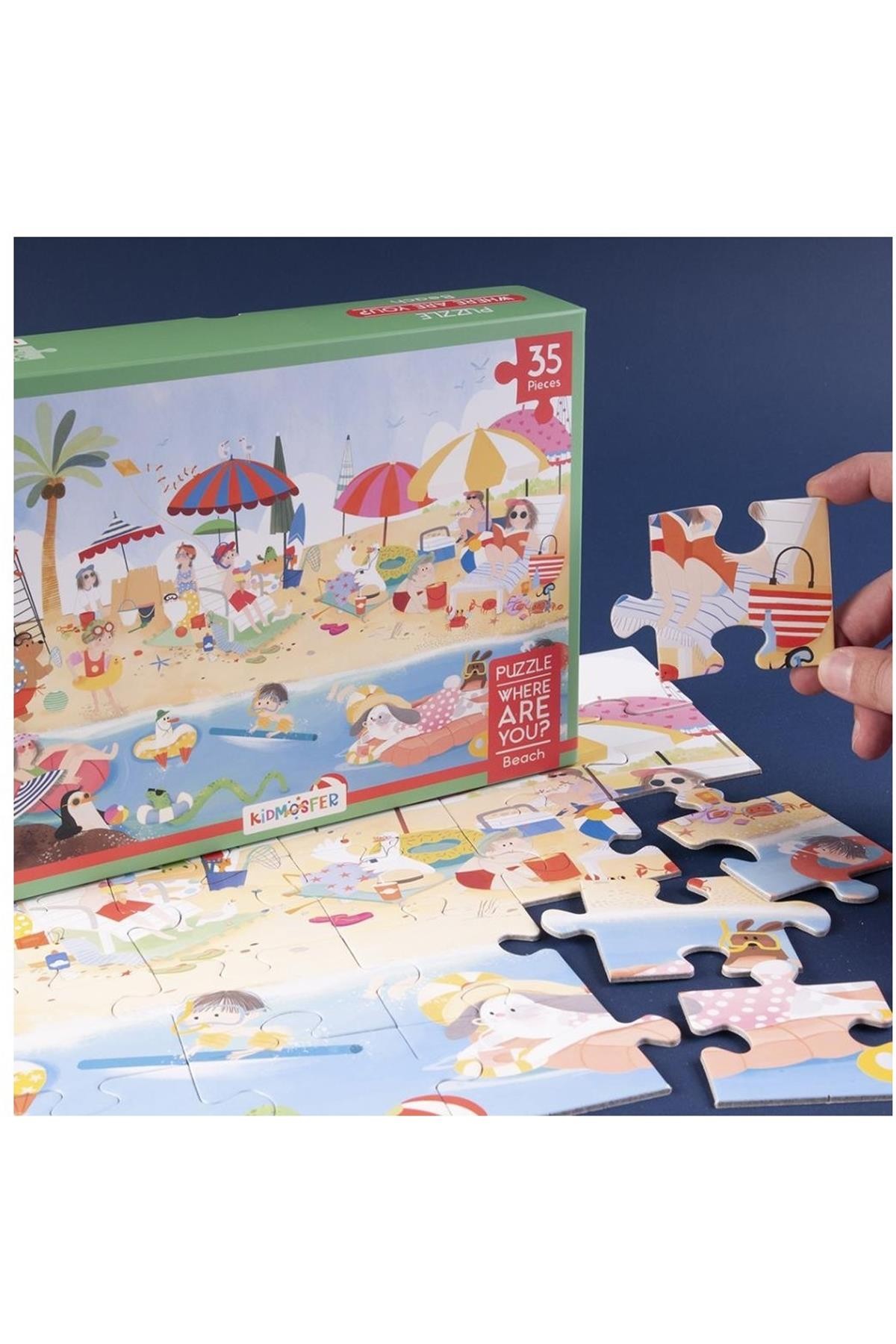 Where Are You/Neredesin-Plaj Puzzle-Yapboz 35 Parça
