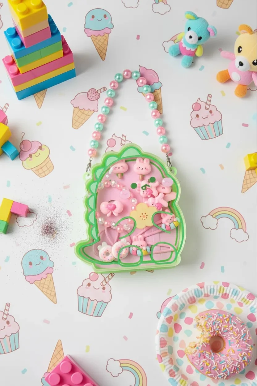 Lovely Serisi Küçük Dinozor Figürlü Toka Seti