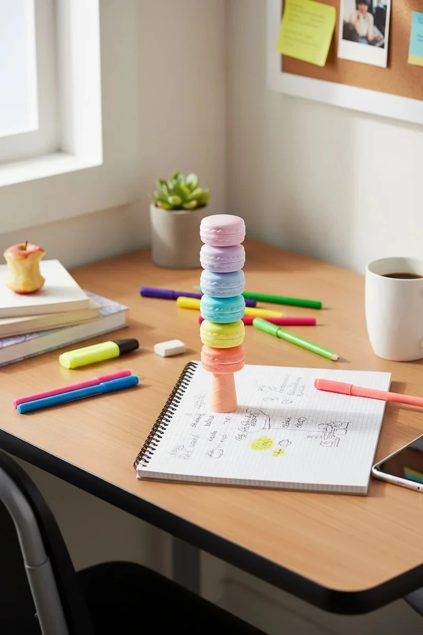 Renkli Makaron Marker Kalem Seti