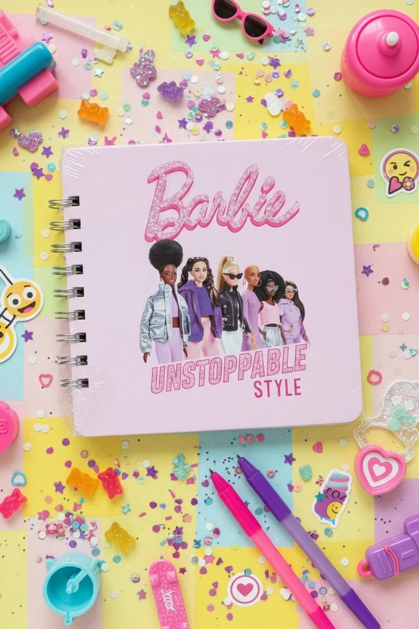 Barbie Lisanslı Spiralli Sert Kapak Not Defteri 100Yp. Çizgili