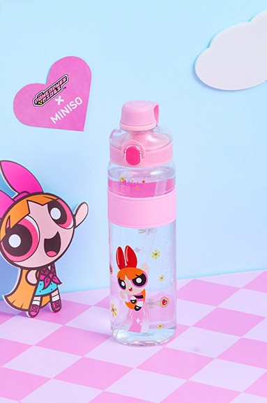 Powepuff Girls Lisanslı Plastik Şişe 1100ML - Pembe