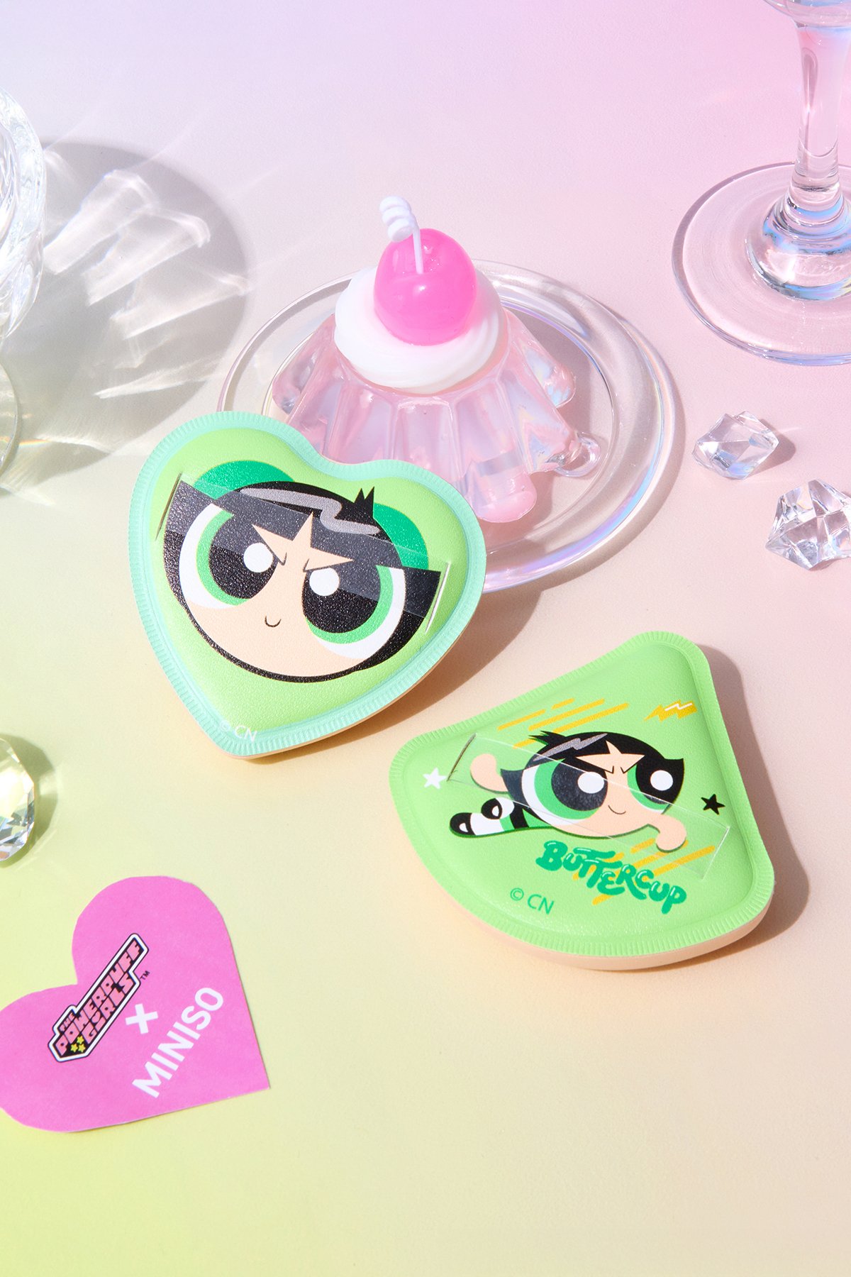 Powerpuff Girls Lisanslı Makyaj Puf Seti - Buttercup