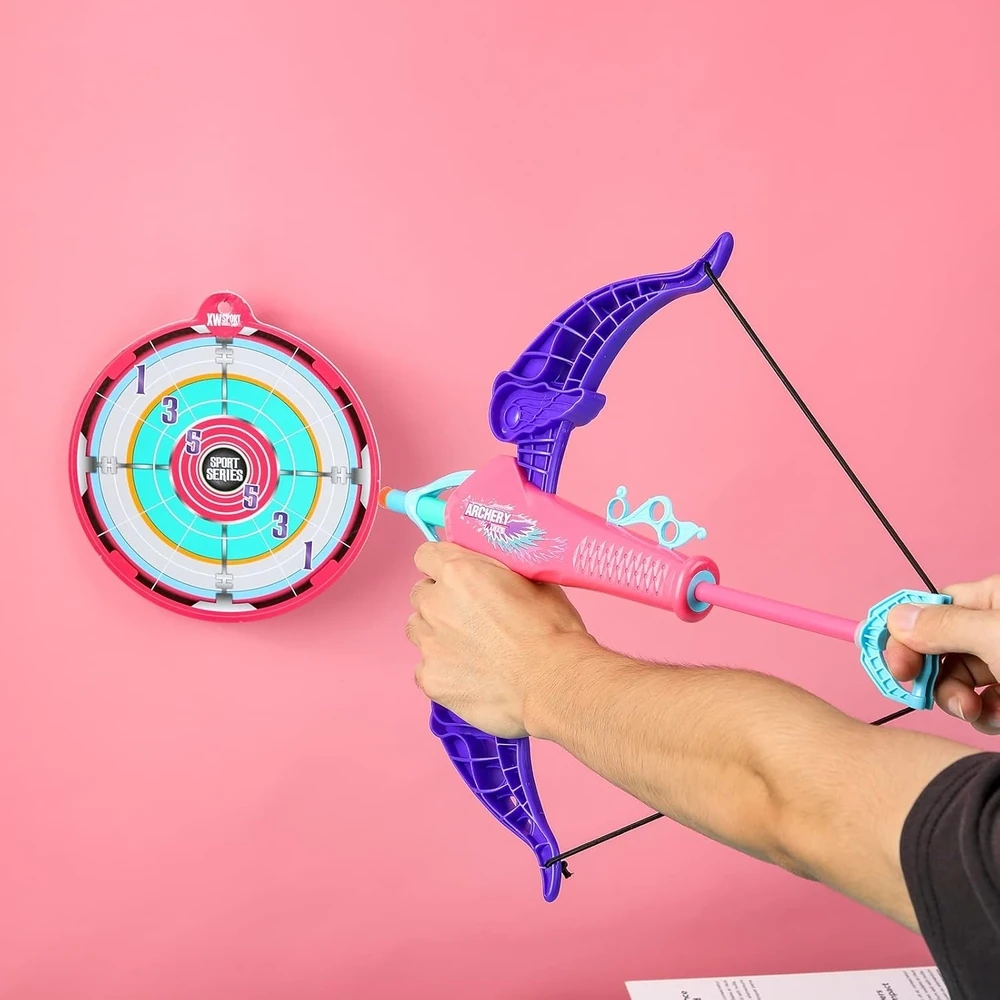 Soft Bullet Serisi Oyuncak Tabanca (Hedefli)(Pembe ve Mor)