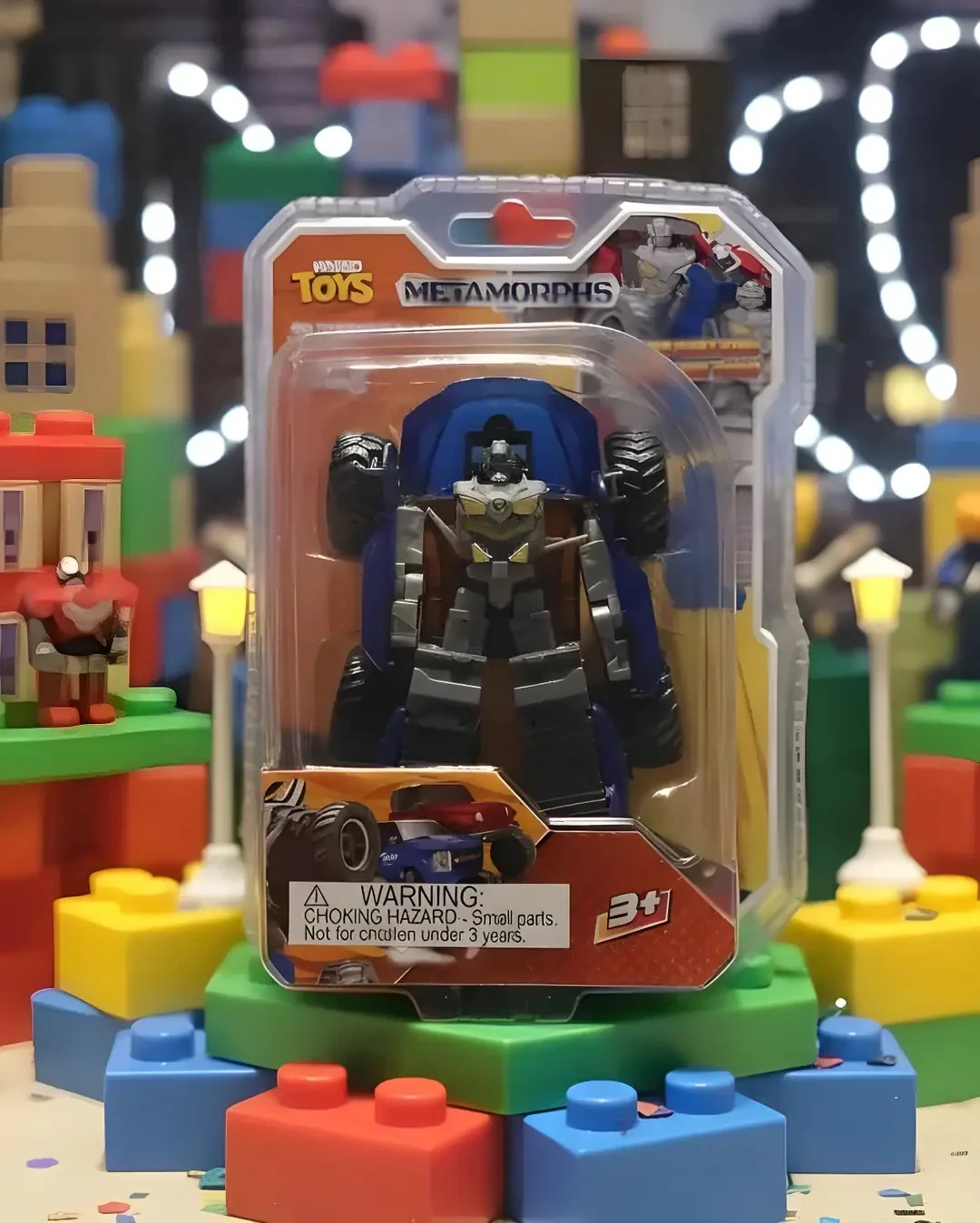 Metal Robota Dönüşen Off-Road Aracı (Mavi/Kırmızı)