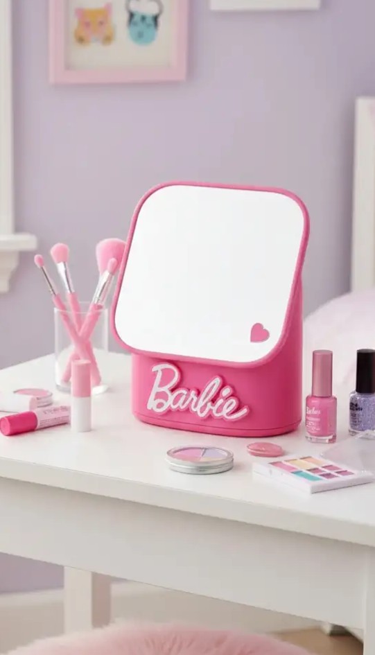 Barbie Lisanslı Düzenleyicili Makyaj Aynası
