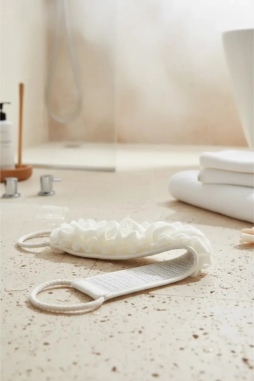 Miniso Lisanslı Çift Taraflı Sırt Fırçası – Kaba Taneli Uzun Banyo Duş Kese Lif