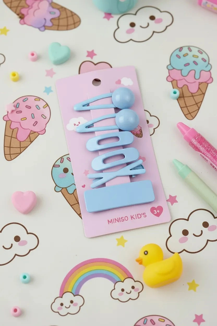 6'lı Renkli Sevimli Saç Tokası Seti