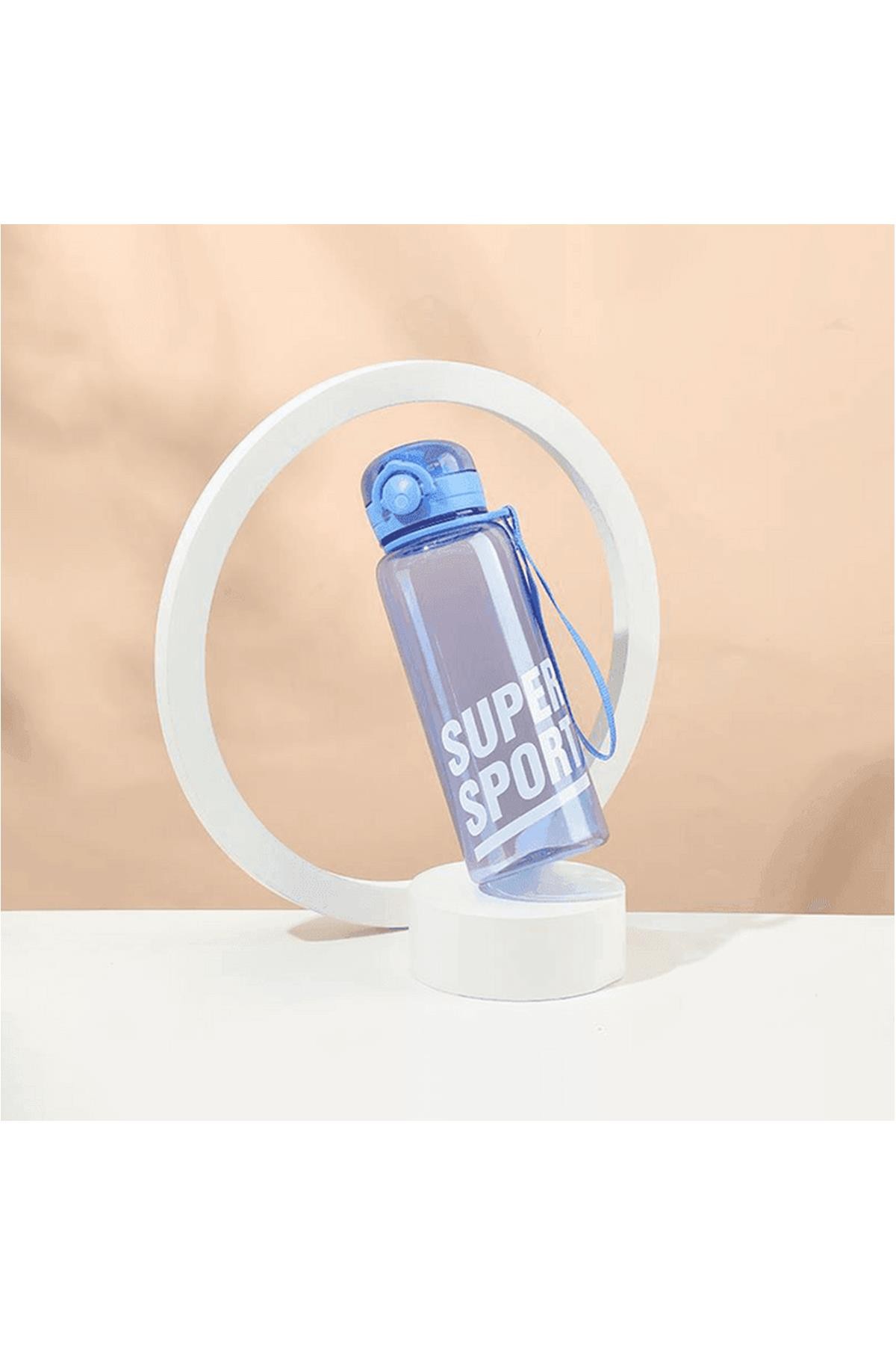 Sıçrayan Kapaklı Tritan Askılı Şişe 700Ml - Mavi