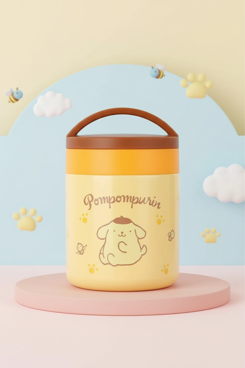 Sanrio Lisanslı Yalıtımlı Yemek Kabı (420ml) - Pompompurin