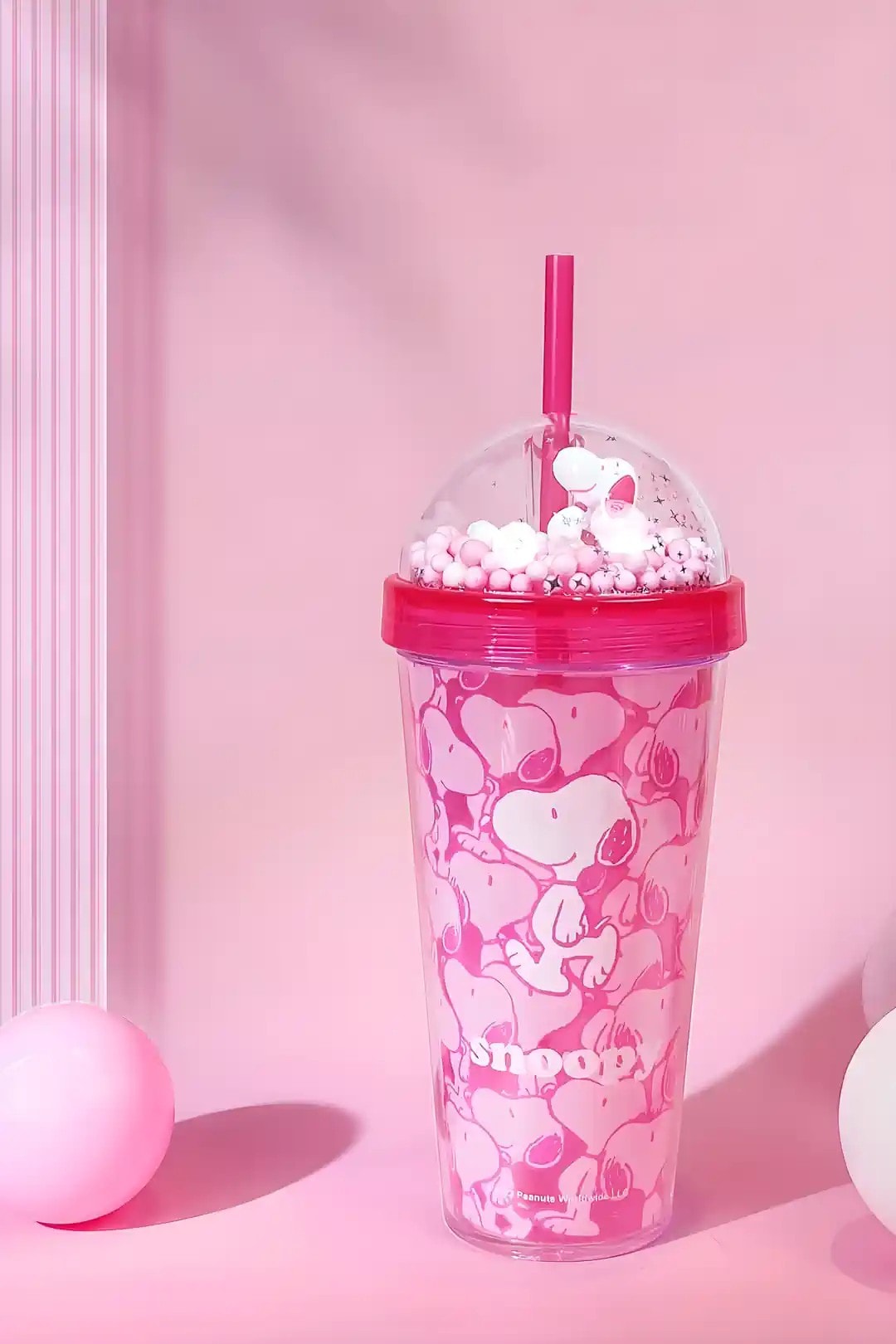 Snoopy Lisanslı Pipetli Plastik Şişe (600ml)