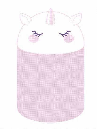 Unicorn Serisi Kapaklı Masaüstü Çöp Kovası