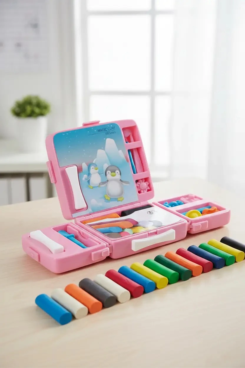 Miniso Lisanslı 24 Renk Oyun Hamuru Seti Pembe – Eğitici ve Yaratıcı Modelleme Seti 15,6 Cm