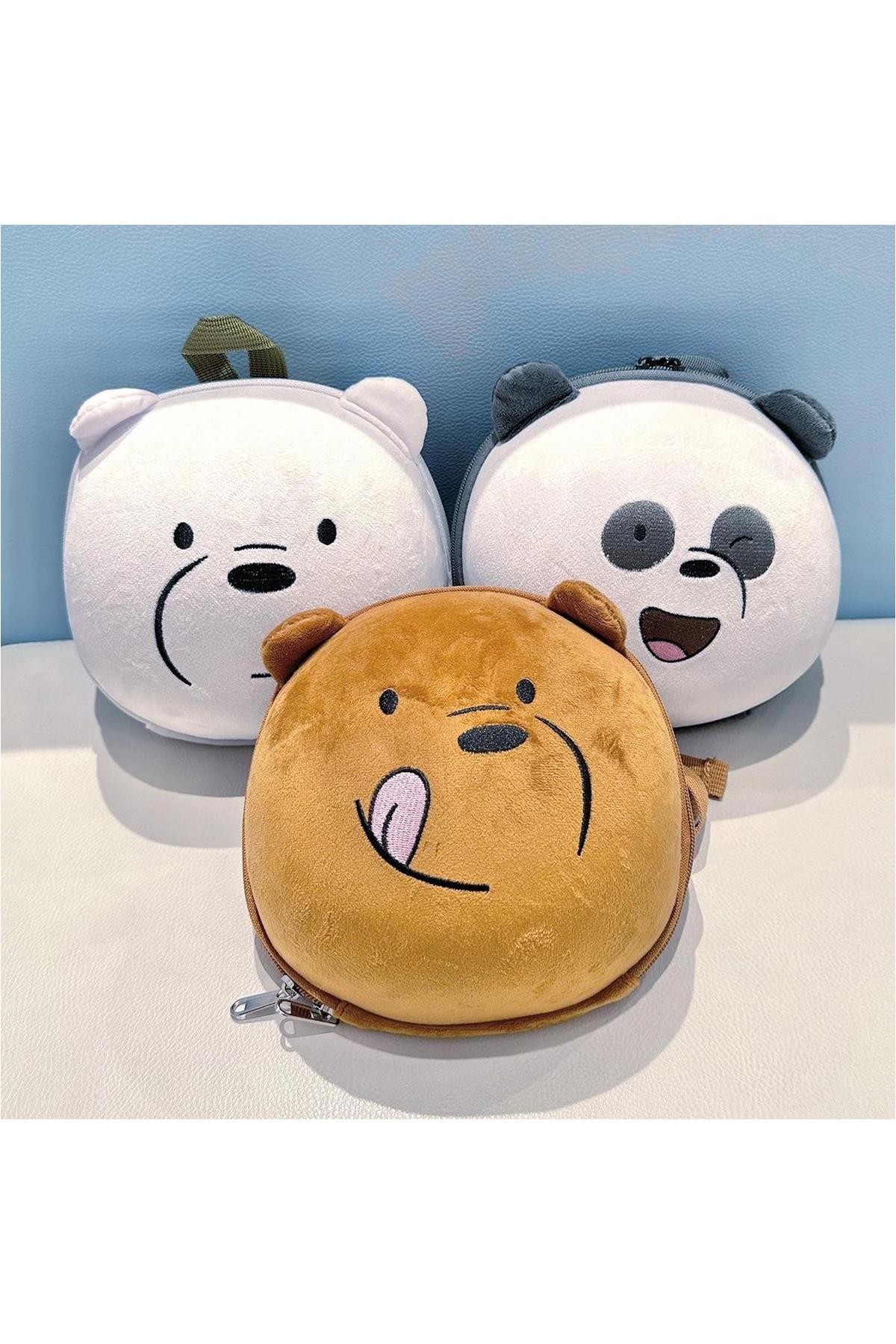 We Bare Bears Lisanslı Yuvarlak Sırt Çantası - Panda 20 Cm