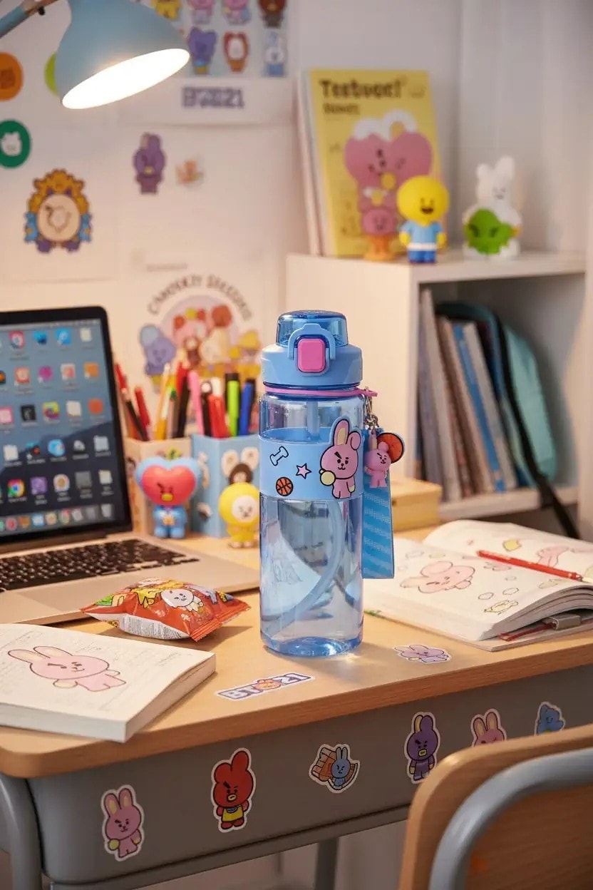BT21 Lisanslı  Plastik Şişe (800mL) - Cooky