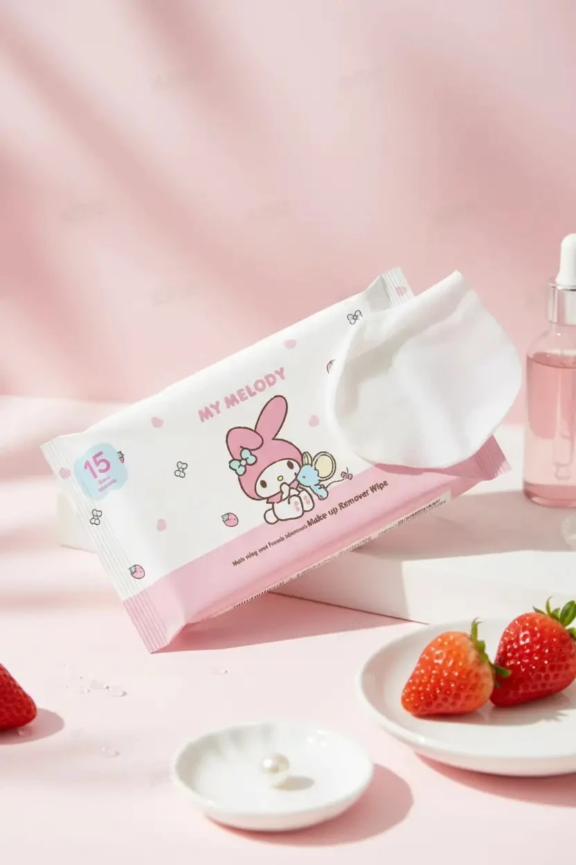 Sanrio Lisanslı My Melody Yüz Temizleme Mendili Çilek Özlü 12.5 Cm