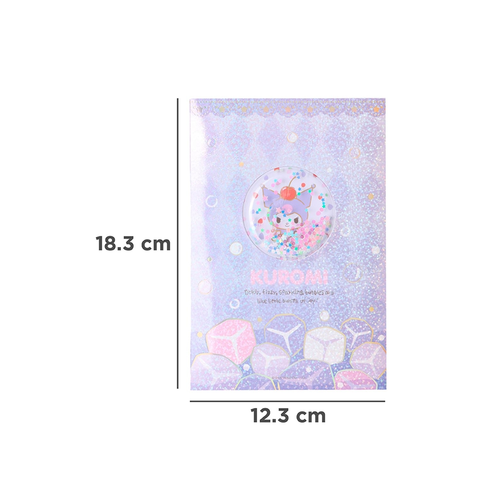 Sanrio Lisanslı Renkli Yaz Serisi Sert Kapak 80Yp. Kareli Not Defteri - Kuromi