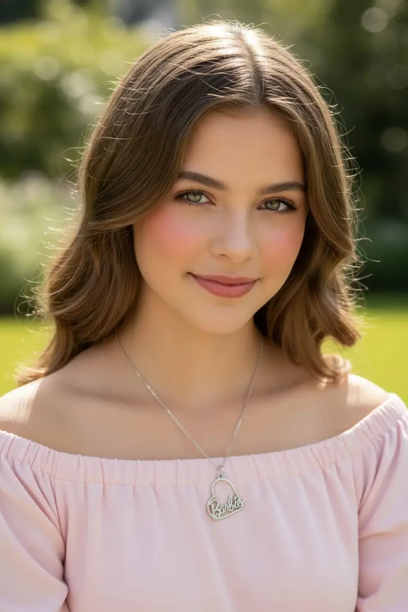 Barbie Lisanslı Kalp Tasarımlı İkonik Barbie Kolye