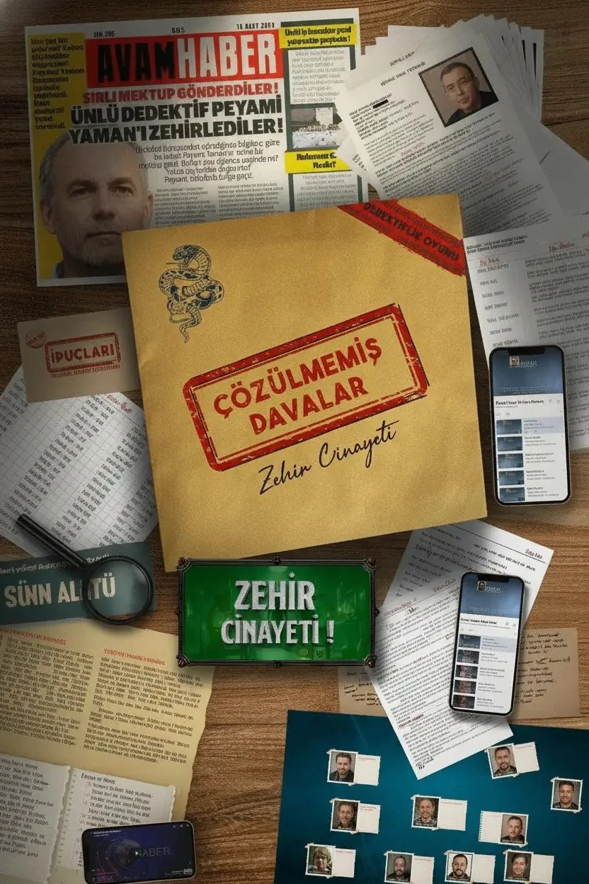 Çözülmemiş Davalar Dedektiflik Oyunu Zehir Cinayeti – Mantık ve Problem Çözme Oyunu Seti