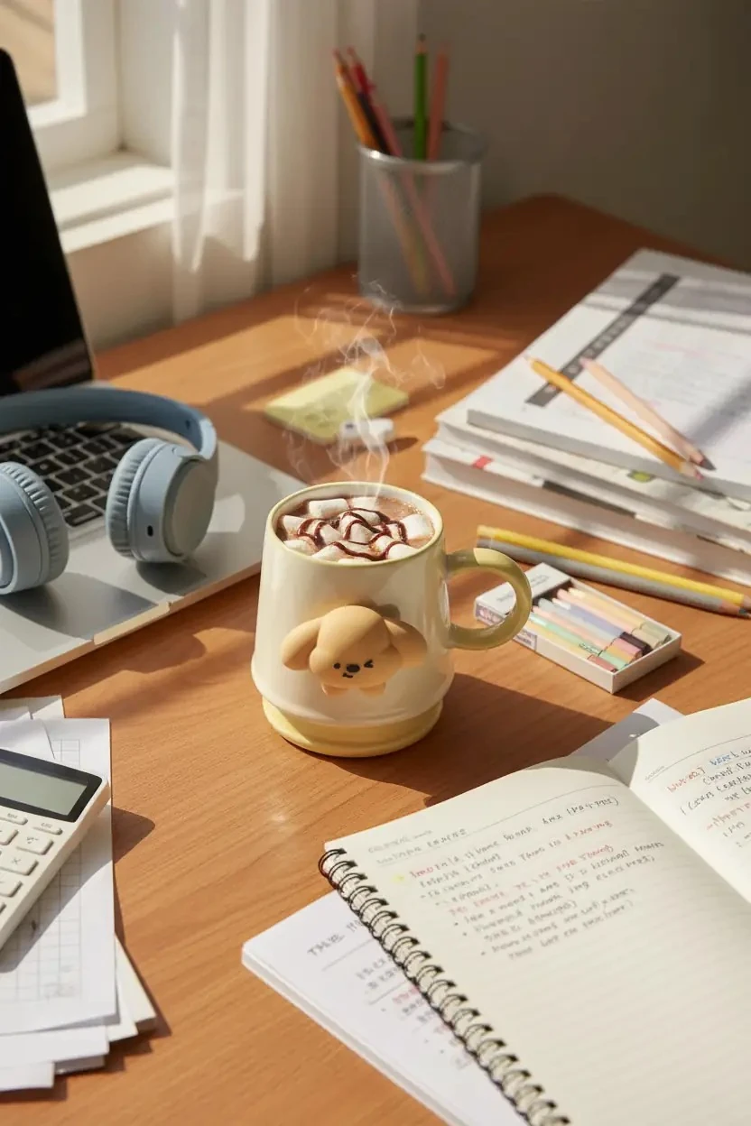 Miniso Lisanslı Tutogou Serisi Pangee 3D Dekorlu Seramik Kupa 380 mL – Sevimli Tasarım