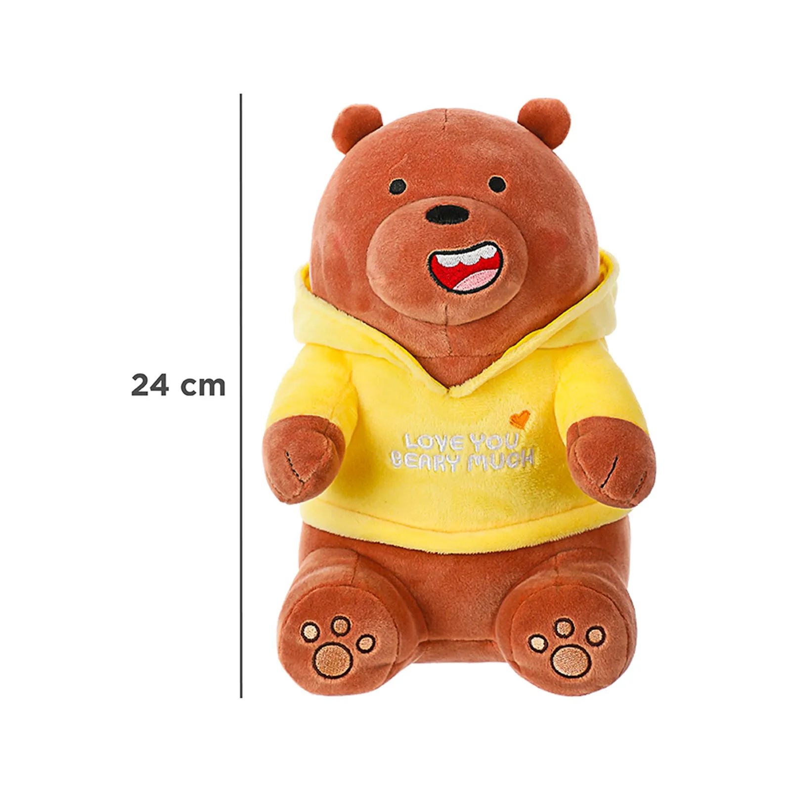 We Bare Bears Kapüşonlu Peluş Oyuncak(Grizzly)