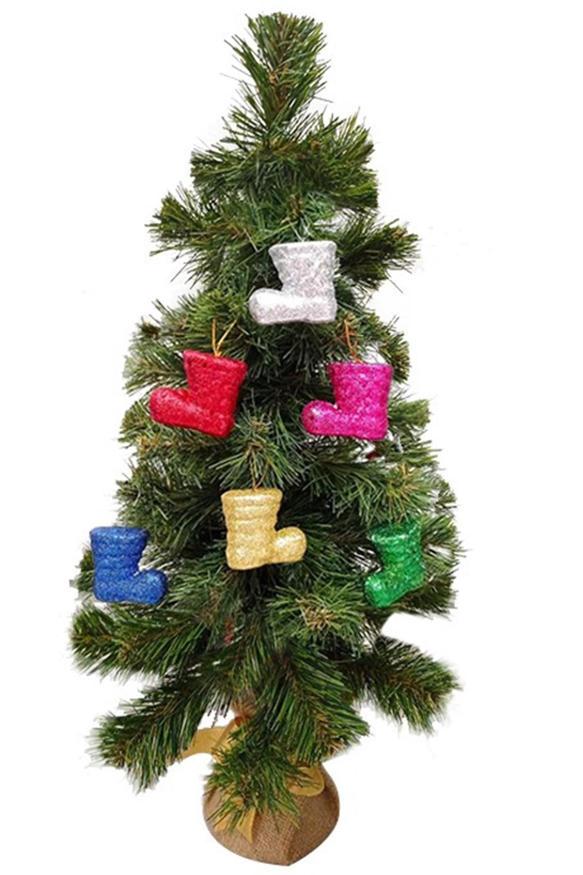 Yılbaşı Ağaç Süsü Simli Noel Çizme