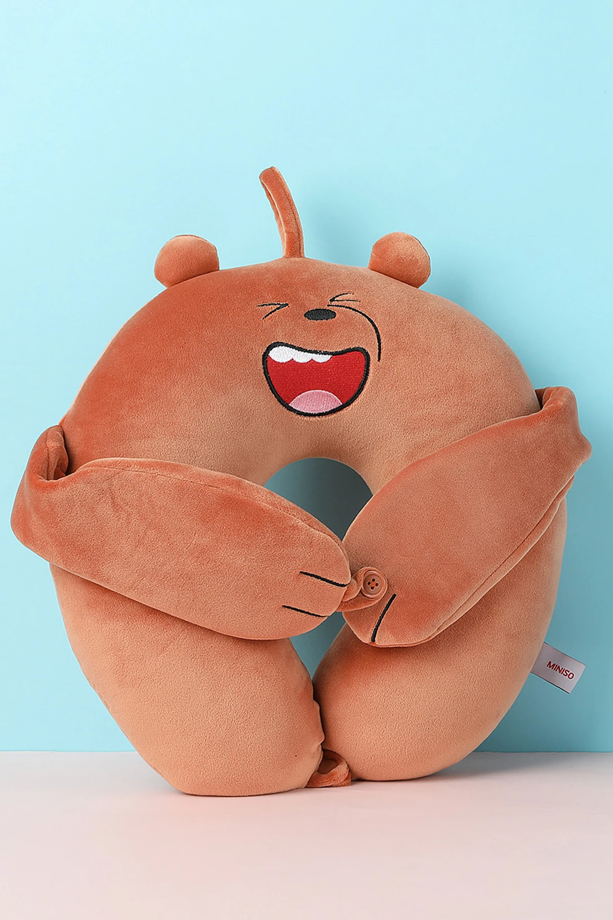 We Bare Bears Lisanslı Uyku Gözlüklü Boyun Yastığı - (Outlet)