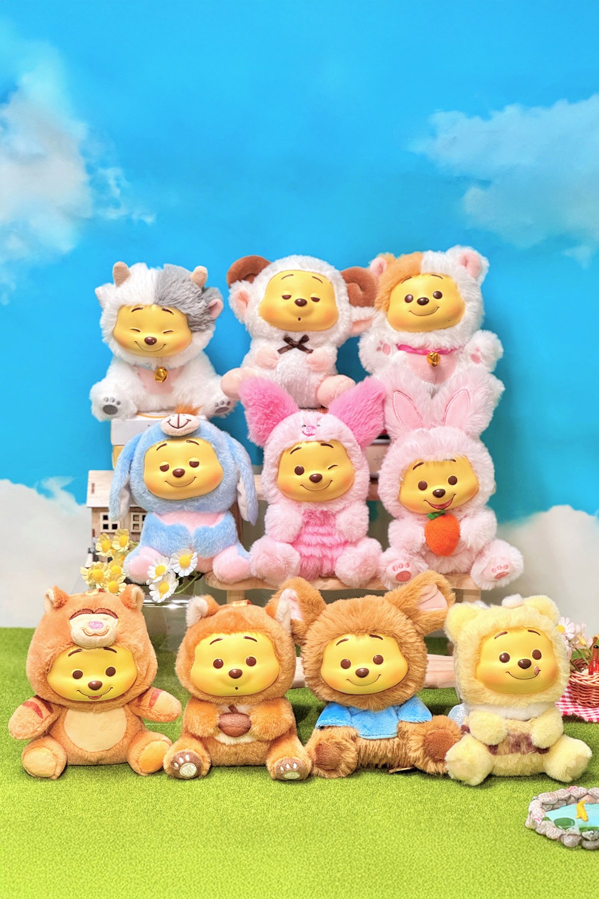 Disney Winnie the Pooh Lisanslı Yaramaz Takım Serisi Peluş Çanta Süsü -Anahtarlık - Blind Box