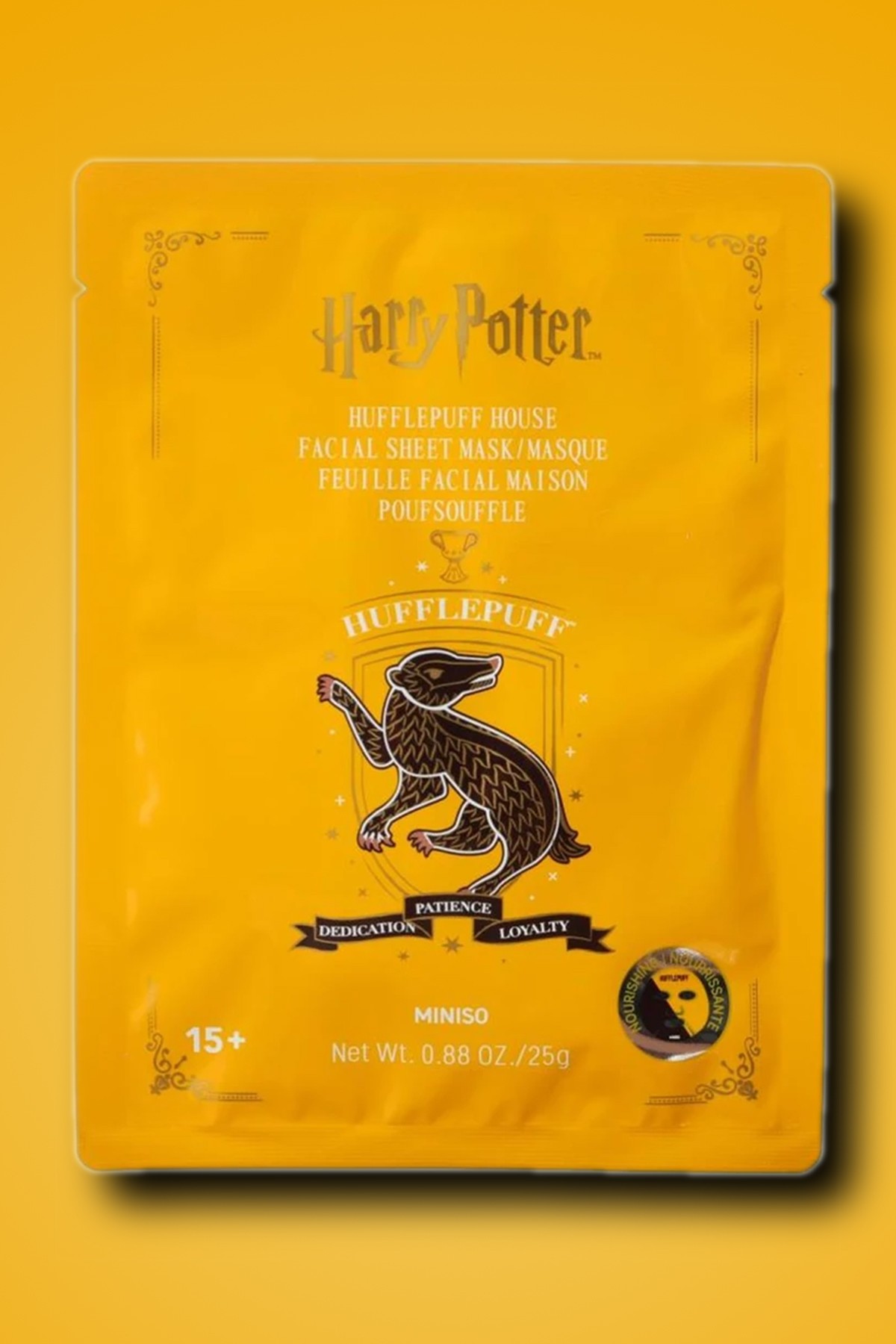 Harry Potter Lisanslı Kağıt Yüz Maskesi- Hufflepuff