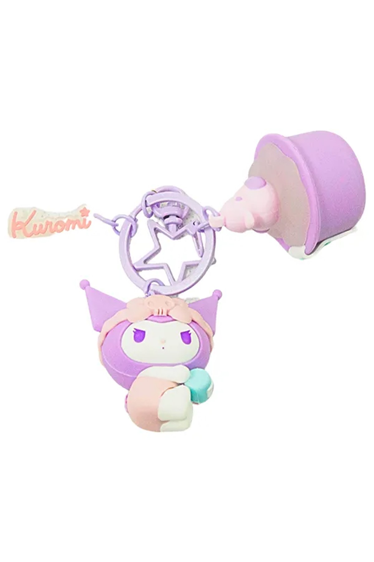 Sanrio Lisanslı Banyo Serisi Işıklı Anahtarlık - Kuromi