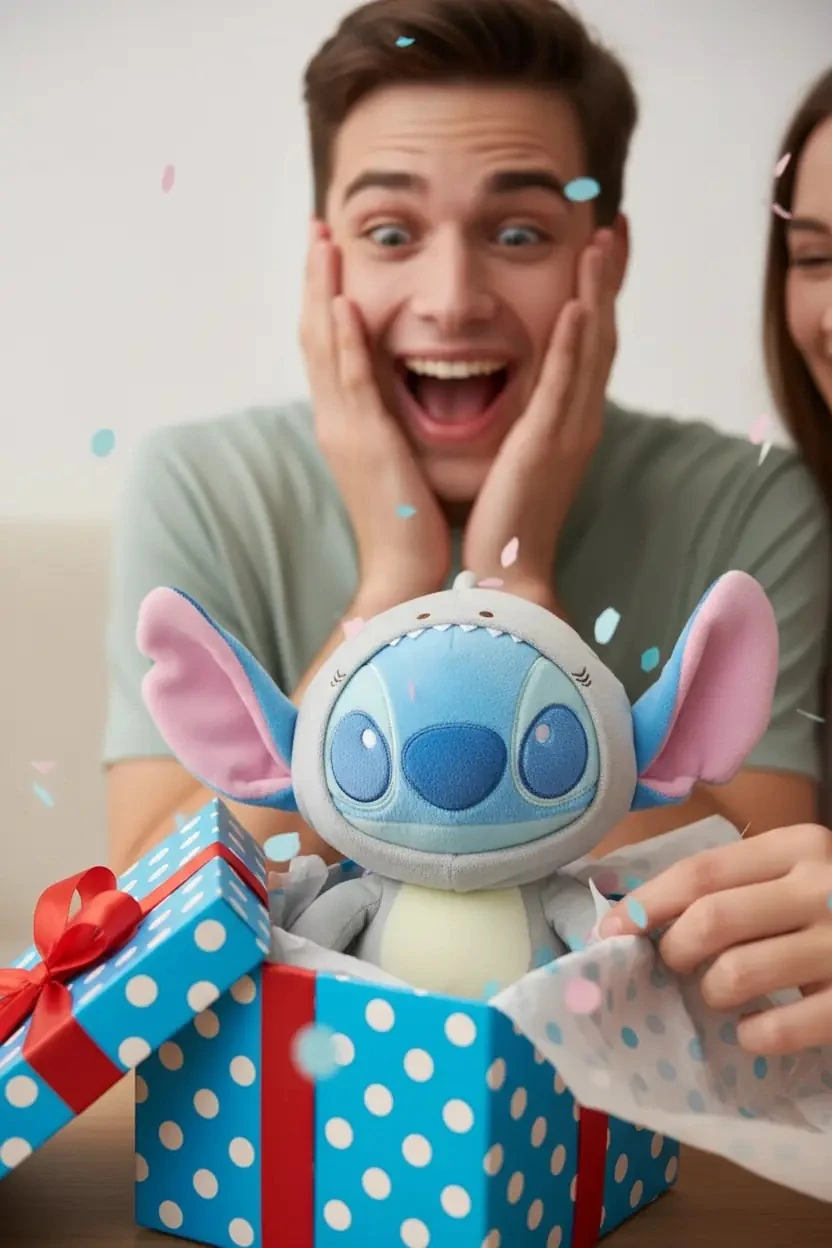 Disney Lilo & Stitch Lisanslı Peluş Oyuncak 25 Cm – Köpekbalığı Kostümlü Tasarım
