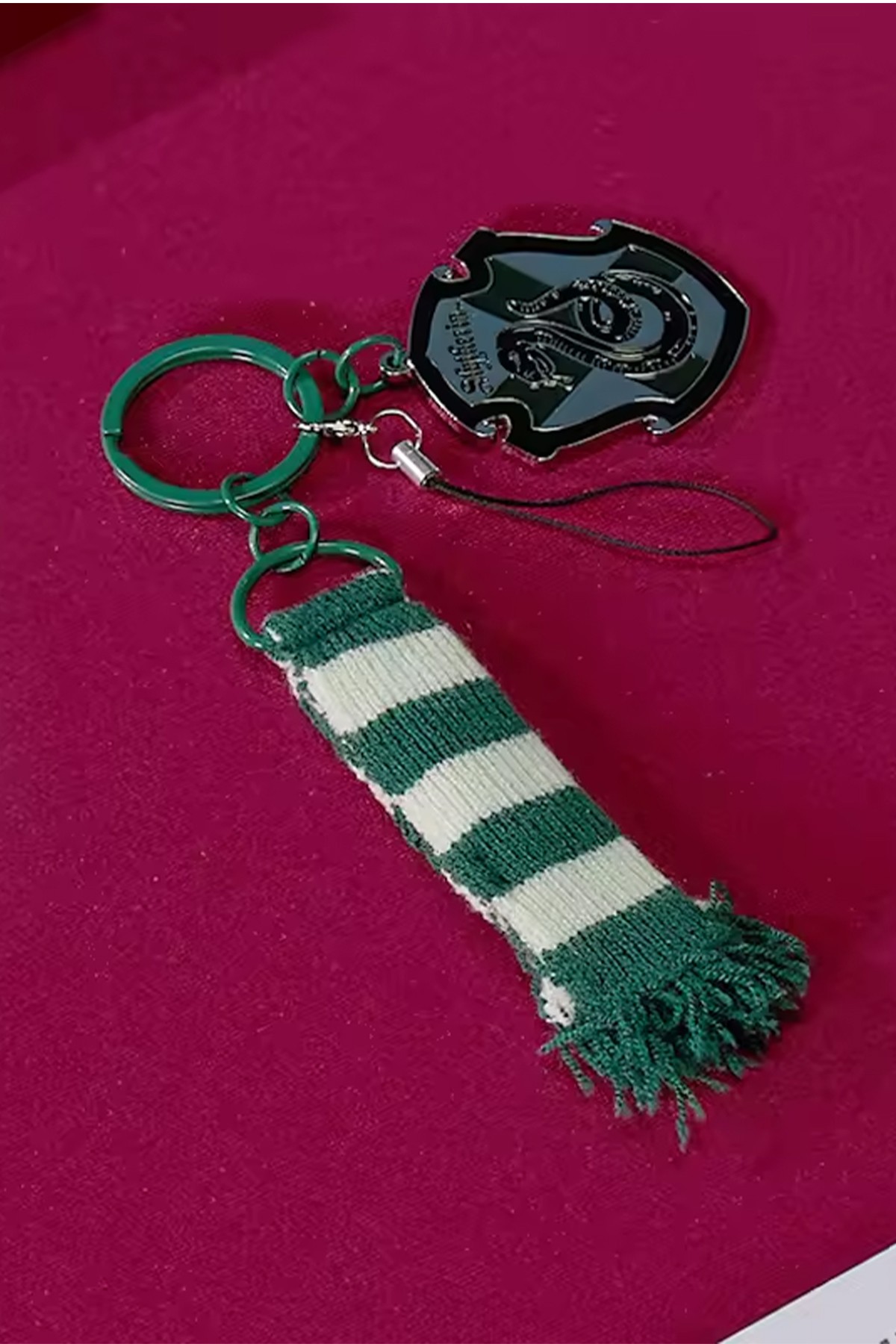 Harry Potter Lisanslı Atkı Charmlı Telefon Taşıma İpi (Slytherin)